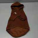 Koneseve Dog Hoodie & Cat Sweater, Warm Fleece Hooded Soft Winter Sweatshirt for All Breeds, Cozy Pet Clothes, Brown, L