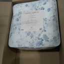 Laura Ashley - Twin Comforter Set, Soft & Reversible Cotton Bedding with a Smooth Feel, Medium Weight for Year Round Comfort, 2 Piece Bed Set with Matching Pillowcase (Belinda Blue)