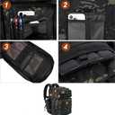 LHI Military Tactical Backpack for Men and Women 45L Army 3 Days Assault Pack Bag Large Rucksack with Molle System - Black CP