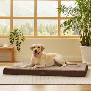 Bedsure XXL Dog Bed, Giant Pet Bed with Washable Cover, 53x36 Inch Brown
