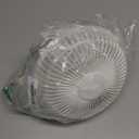 Lasko Personal Table Fan with Storage Tray, 2 Quiet Speeds, Tilt-Back Fan Head for Home Office, Bedroom, 6", White, 2002W
