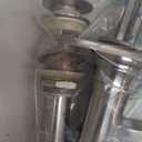 Waterfall Bathroom Faucet Bathroom Sink Faucet Farmhouse Single Handle 1 Hole with Pop Up Drain Assembly Vanity Water Supply Hose, Brushed Nickel