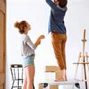 LEADALLWAY Work Platform Aluminum 30"x12"x20" Step Ladder Heavy Duty Foldable Aluminum Platform 330 Lbs Capacity