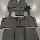  WAYIDSS Floor Mats & Trunk Mat & Backrest Mat for 2021-2025 Chevy Chevrolet Suburban 8 Seats Accessories-2 Row Bench Seat/GMC Yukon XL/Cadillac Escalade esv (Non Short) Car Floor Liners