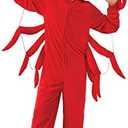 Rubies Lobster Comfywear Hooded Jumpsuit for Adults, Unisex L/XL