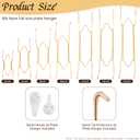 15 Pack Plate Hangers for The Wall, Invisible Heavy-Duty Stainless Steel Wire Plate Hangers for Display with 15 Pieces Hooks for Wall Decorative/ Platter/Plates/Picture (6/8/10 Inch, Gold)