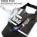 Waterproof Dry Bag for Women and Men,5L Roll Top Lightweight Storage Bag Reflective Backpack with Waterproof Phone Pouch Suitable for Travel Swimming Boating Kayaking Paddle Accessories