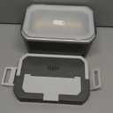 Cordless Electric Lunch Box for Adults with APP Control, 1.2L Portable Heated Lunch Box Battery Powered with Automatic Heating, Self-Heating Food Warmer for Work, 248F Max, Leak Resistant (Gray)