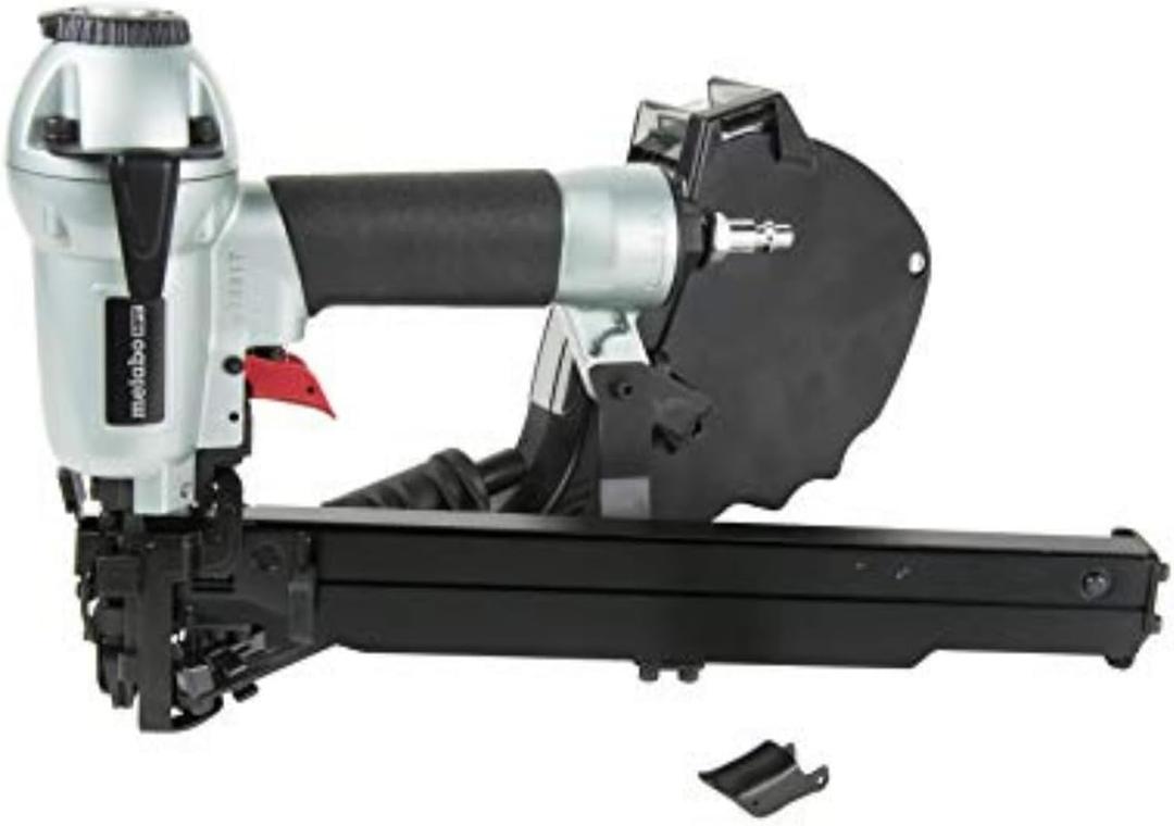 Metabo HPT Cap Stapler, Pro-Preferred Pneumatic Power Nailers, Crown Stapler for Roofing Felt, Foam Insulation & House Wrap, 18 Gauge, Up to 200 7/16" Crown Staples, Length 7/8" to 1-1/2", N3808AP