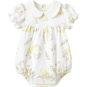 pureborn Baby Girls Boys Bodysuit Super Soft Cotton Romper  (3-6 Months, Field Rabbit)