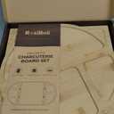 Charcuterie Board and Serving Set -Natural Bamboo Cheese Board Snack Tray Set with Magnetic - House Warming Gifts New Home, Wedding Gift for Couple, Bridal Shower Gift, Perfect for Party