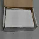 Hamilco White Linen Cards and Envelopes - Flat 5" x 7" Cardstock Paper 80lb Cover 100 Pack