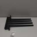 Alise Swivel Towel Rack, 4-Arm Towel Bar, Space Saving Towel Rack Wall Mount Drying Towel Holder, Swing Out Towel Holder for Bathroom Kitchen Toilet, Square SUS304 Stainless Steel, Matte Black