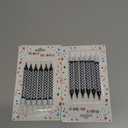 Cindeer 12 Pcs Racing Cars Themed Birthday Candles Black and White Checkered Flag Cupcake Topper for Racing Cars Party Decoration Baby Shower for Boys Children