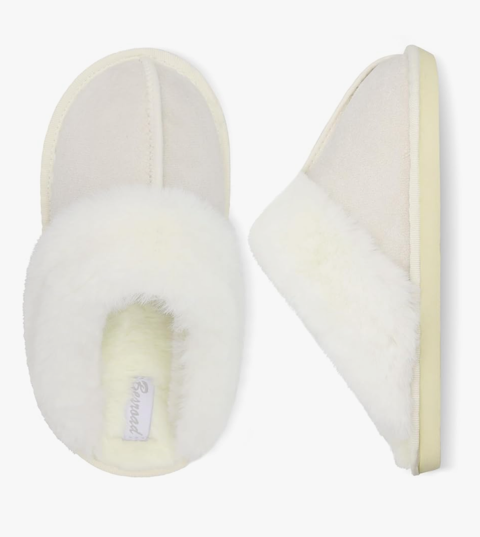 Besroad Winter Fuzzy House Slippers Sandals Plush Faux Fur Fluffy Flats Slippers Warm Slide Shoes for Women