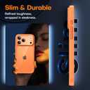 TAURI for iPhone 17 Pro Max Case, Full Camera Protection with Screen Protector, Anti-Yellowing Military-Grade Protection Shockproof Slim Phone Case for iPhone 17 ProMax, Orange