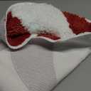 Christmas Bathroom Rugs 25 Inch Washable Round Bath Mats Winter Red White Candy Bath Mats Area Non Slip Absorbent Carpets Doormat with Backing for Tub Living Dining Holiday Bedroom Nursery