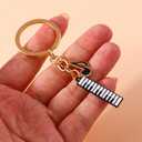 2pcs Piano Keyboard Keychain,Musicians Key Chains for Bag Charms,Cute Keychains for Christmas Birthday Gift with Gift Bag