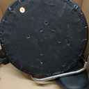 KKTONER PU Leather Modern Rolling Stool with Low Back Height Adjustable Work Salon Drafting Swivel Task Chair with Footrest (Black)