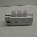 iHave Toothbrush Holders for Bathrooms, 3 Cups Toothbrush Holder Wall Mounted with Toothpaste Dispenser - Large Capacity Tray, Cosmetic Drawer - Bathroom Accessories & Bathroom Organization Storage (White)