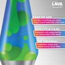 Lava The Original Lamp - 16.3" Emerald Tide – Classic Liquid Motion Lamp - Yellow Wax and Blue Liquid - Item #5139 