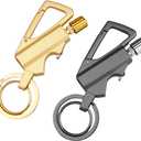 2 Pack Permanent Match Keychain Lighter, Metal Infinity Lighter, Forever Lighters with Bottle Opener, Waterproof Match, EDC Emergency Matchstick, Survival Flint Fire Starter (Fuel Not Included)