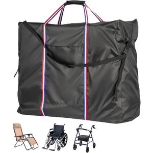 Rollator Travel Bag - Waterproof Wheelchair Bag for Folding Walker, Compact Wheelchair Transport Chair Portable Carry Case Cover for Car & Airplane TSA Traveling (39" Lx16 Wx32 H)