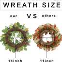 Fall Wreaths for Front Door Outside 24inch Large Autumn Wreath with Pink Pumpkins, Rose,Babysbreath,Eucalyptus& Leaves for Fall Door Wreath and Outdoor Wreaths Indoor Thanksgiving Decorations
