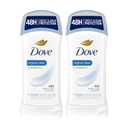 Dove Invisible Solid Antiperspirant Deodorant Stick 2 Count Original Clean, for Women, For All Day Underarm Sweat & Odor Protection 2.6 oz