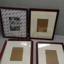 Egofine 11x14 Picture Frames 4 Pack Display Pictures 5x7/8x10 with Mat or 11x14 Without Mat Made of Solid Wood Covered by Plexiglass for Table Top Display and Wall Mounting Photo Frame, Cherry Red