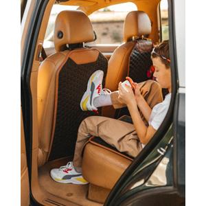 Owleys Kick Mat Back Seat Protector - Car Back Seat Cover for Kids Feet - Waterproof & Sturdy Protector for Upholstery from Dirt, Mud, Scratches and Stain (Hexy)
