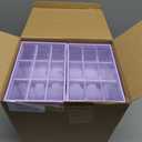 Amyhill 6 Pcs Mini Drawer Organizer Small Organizer with 9 Drawers Plastic Desktop Craft Storage Box for Office Home Room Jewelry Cosmetics Collection(Purple)