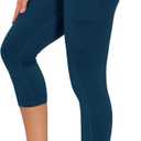 THE GYM PEOPLE Womens' Yoga Pants High Waist with Pocket Tummy Control (Medium, Dark Blue Green)
