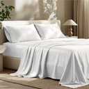 Bare Home Lyocell Tencel Sheet Set - Twin XL Size - 3 Piece Set - Derived from Eucalyptus - All-Season - Ultra Soft - Deep Pocket (Twin XL, Light Grey)