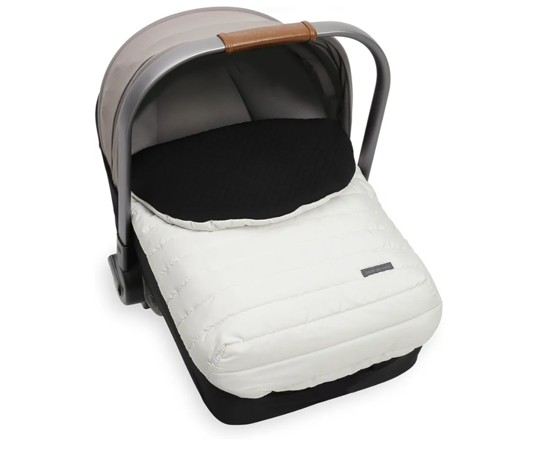 Little Unicorn Winter Car Seat Cover | Premium Insulated Fabric | Universal Fit & Easy to Install | Travel Bag Included (Pearl)