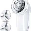 Bymore Fabric Shaver, Lint Remover, Lint Shaver Defuzzer Sweater Shaver for Clothes and Furniture with AC Adapter Pill Fuzz Remover-Pure White