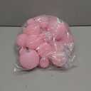 Hungdao 38 Pcs Velvet Christmas Ball Ornaments Sets Pink Flocked Christmas Tree Decorations with 5 Styles in 3 Sizes Shatterproof Hanging Xmas Ball Tree Ornaments for Xmas Holiday Decor