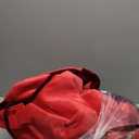 72-Inch Ruffled Velvet Christmas Tree Skirt with Foam Padding, Nylon Backing and Lace-Up Tie Closure, Burgundy