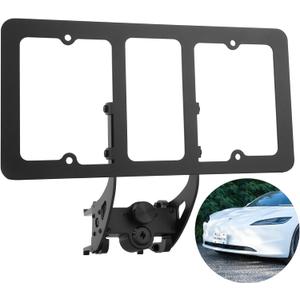 License Plate Holder for Tesla Model 3 2024 Highland Refresh, Lockable Front License Plate Mount Kit with Anti-Theft Features, No Adhesives License Frame