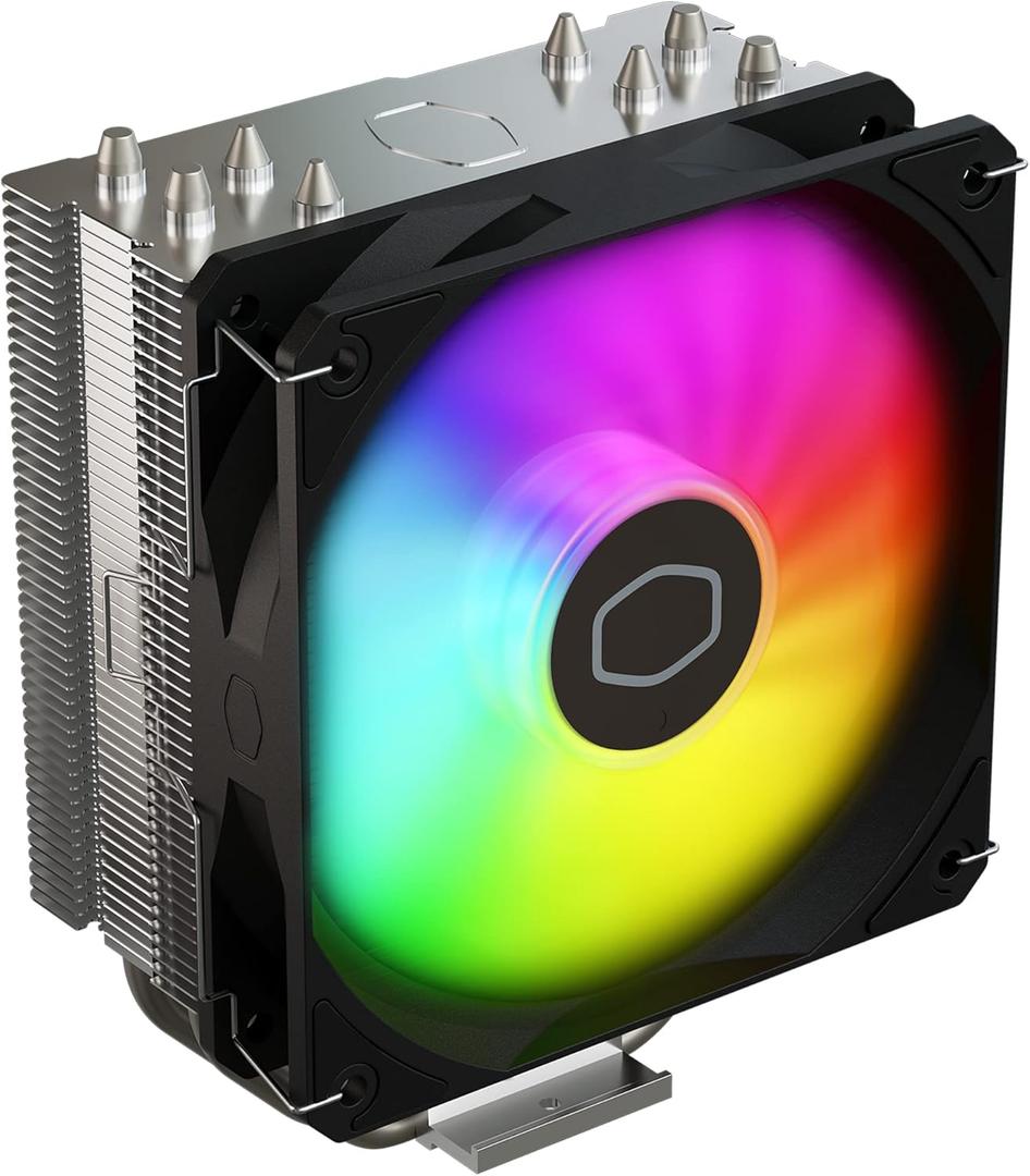 Cooler Master Hyper 212 Spectrum V3 ARGB CPU Air Cooler, 120mm PWM Fan, 4 Copper Heat Pipes, 152mm Tall, AMD Ryzen AM5/AM4, Intel LGA 1851/1700/1200 Brackets