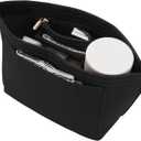 LOUKAYCCI Felt Purse Organizer Insert for Longchamp Le Pliage M Handbag Insert (Medium, Black)