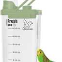 3 Qt/2.8 L Bird Seed Storage Container with Lids Airtight Measuring Cup, Bird Seed Dispenser Pet Food Container Are Used to Store Bird Food, Chicken Feed BPA Free (2.8L, Green)