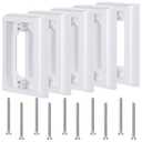 Kanayu 5 Pcs 4/5" Single Gang Electrical Box Extender Ul Listed, Receptacle Extenders for Electrical Box and Power Socket Switch (White)