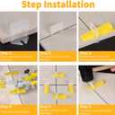 DGSL Leveling System with Plier - 600-Piece Spacers Clips and 200-Piece Reusable Wedges - Tools Set for Tile and Stone Installation 1/8 Inch