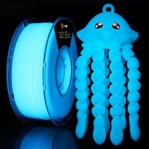 LOVOON 3D Printer Filament Glow in Dark, Luminous Glow Blue PLA,Magic irradiative 3D PLA Filament 1.75mm, for Halloween and Christmas Decorations, Glow-Sky Blue,1KG(2.2lbs)/Spool