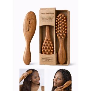 & Braids Brush Suitable for MicroLocks, Sisterlocks, All locs, braids, wigs, weaves, and all hair types. It helps maintain a smooth appearance while gently refreshing styles.