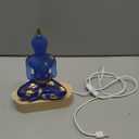 7-inch Buddha Statue Collection with LED lamp Base - Elegant Transparent Sculpture Decoration, Creating Unique Home Decor (Blue)