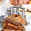 qAp quality art Practical-18/8 Stainless Steel Meat Carving Fork for Securely Holding and Slicing Large Cuts (6 Inch)