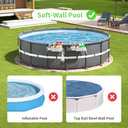 2 Sets of Poolside Storage Baskets with Cup Holders - Perfect for 3-Inch or Smaller Top Rails - Above Ground Pool Accessories - Fit for Most Above Ground PoolGrey (Gray)