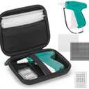 Mini Stitch Gun for Clothes, Mini Clothing Stitch Gun Speedy Cloth Fixer, Quick Cloth Sewing Stitch Gun, NIFUYOP Tagging Gun Kit with 2500 Black & 2500 White Fasteners, 6 Needles and Hard Case